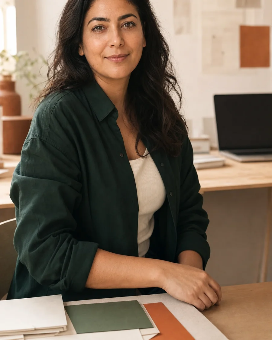 Door AI gegenereerd portret van Noor, de AI-medewerker voor klantcontact bij Etala